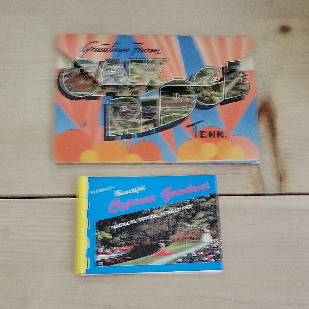 Vintage Souvenir Photo Sets with Colorful Designs- Tennesee and Florida